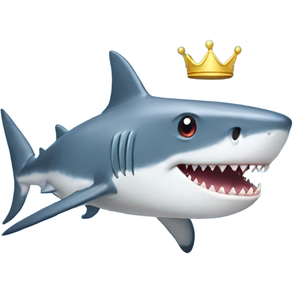 shark with princess crown emoji