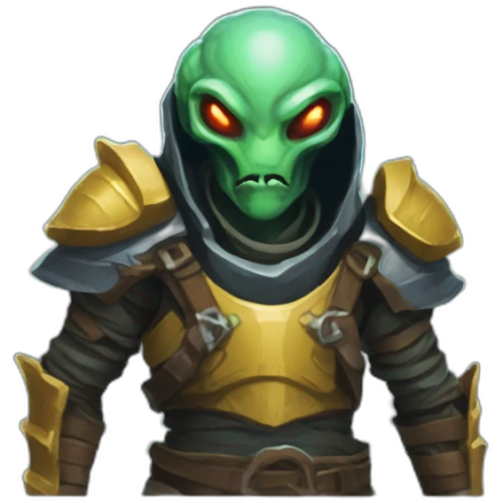 alien warrior scifi roguelike rpg style inspired by slay thee spire emoji