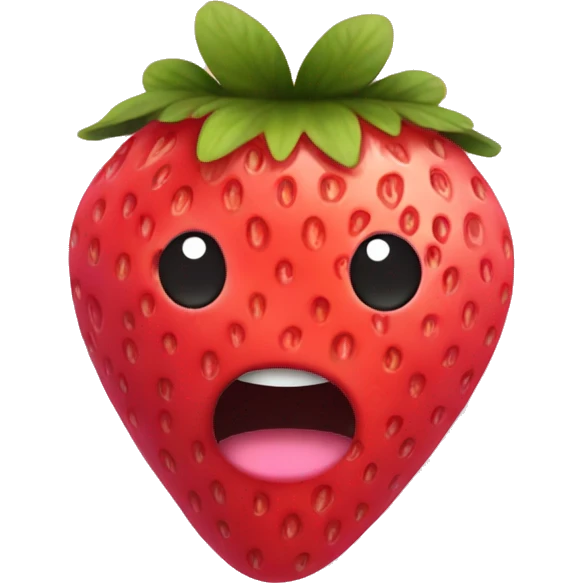 Strawberry pink emoji