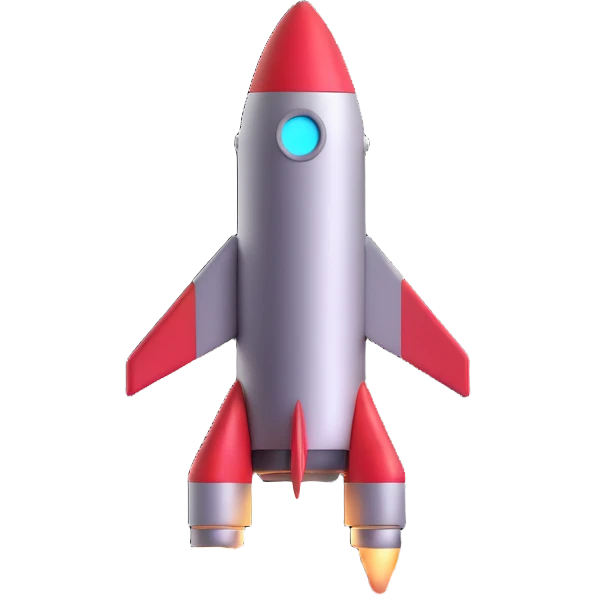 robot like a rocket flying up emoji