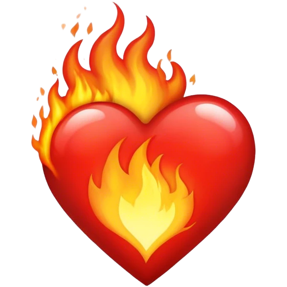 Heart on fire emoji