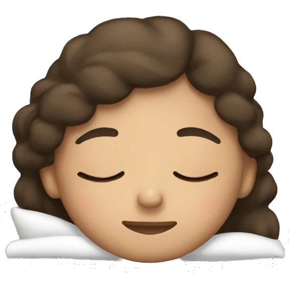 Brunette girl sleeping emoji
