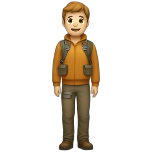 Un-homme-dans-une grotte-avec-un-ours emoji