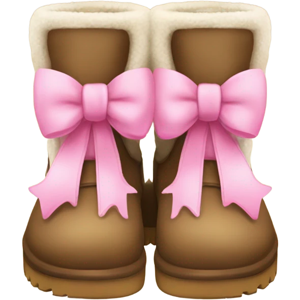 Uggs with pink bows in back emoji