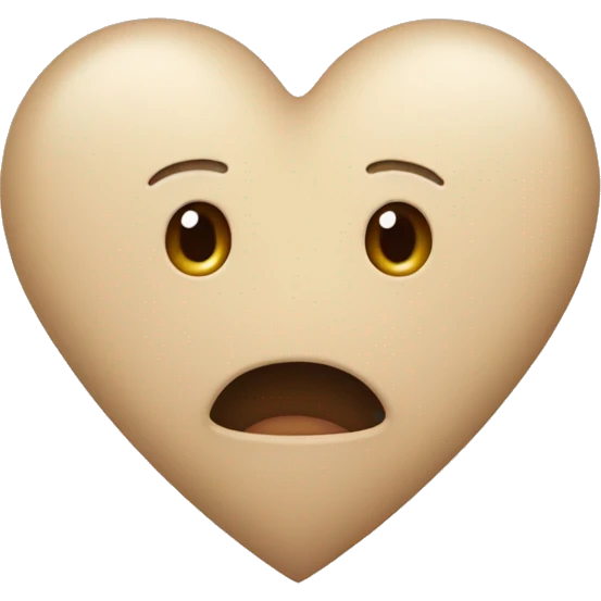 Beige heart emoji