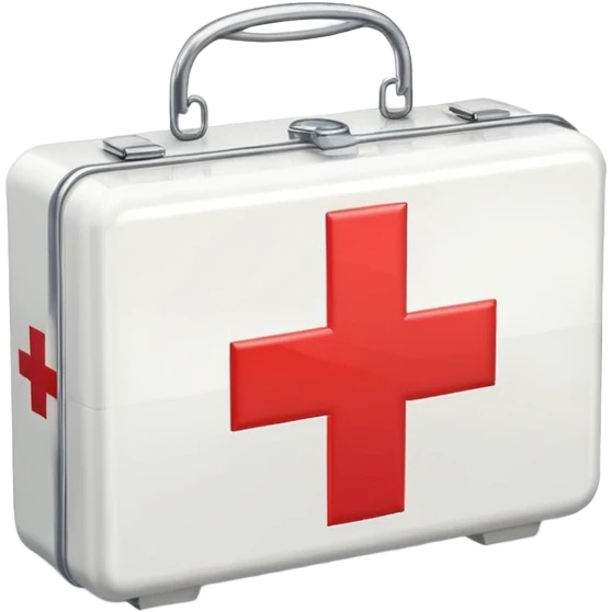 First Aid Kit box with red cross
 emoji
