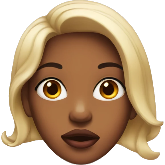Girl with big lips emoji