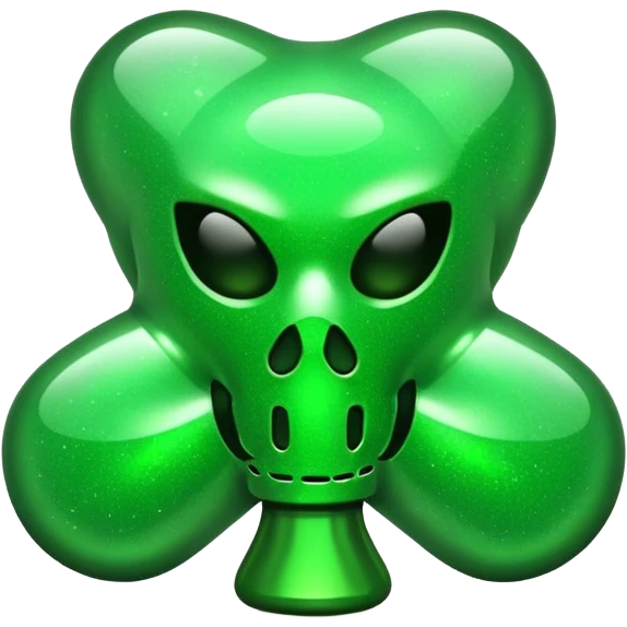 glitter green toxic symbol emoji