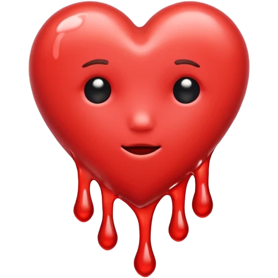 Melting heart plain heart without facce emoji