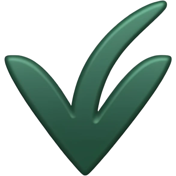 dark green checkmark, minimalism, iOS emoji style, no faces or smileys, as a done mark emoji