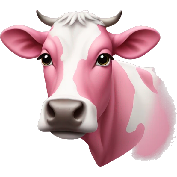 cow wearing a pink hoodie  emoji