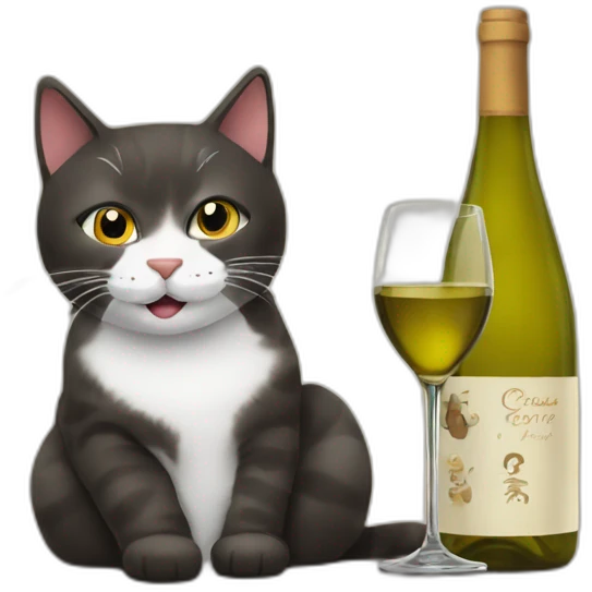 wino with cat emoji