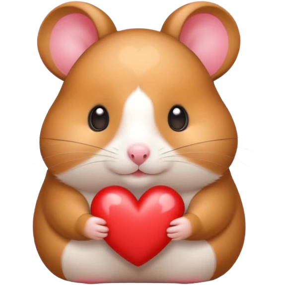 red heart hamster  kawaii emoji