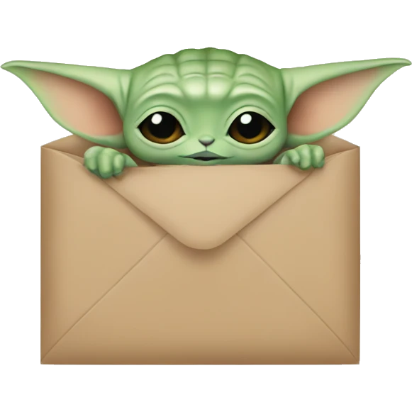 Baby yoda mail emoji
