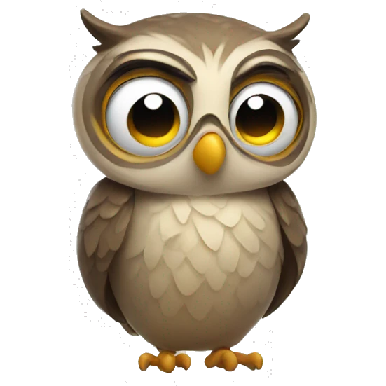 Owl Shaking with anger emoji