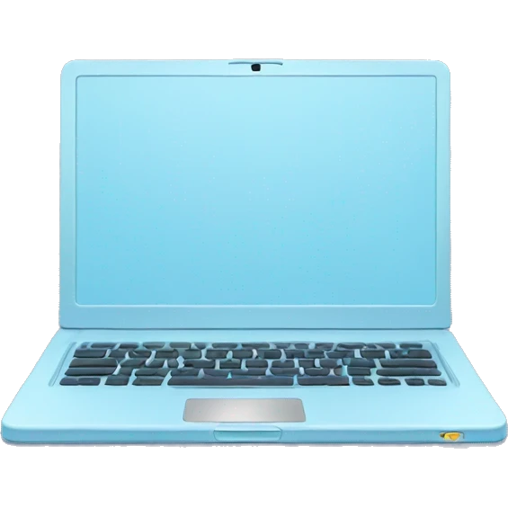 pastel blue laptop emoji