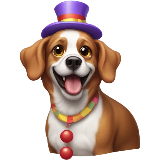 clown dog emoji