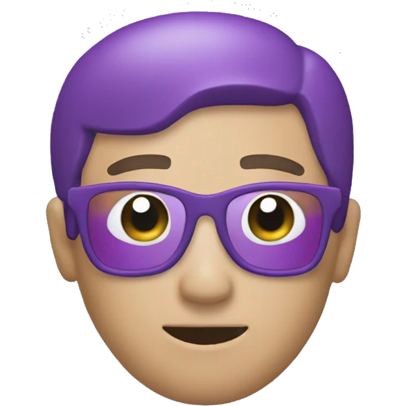 Professional Video Editor Emoji, minimalist, purple, futuristic, icon depicting a non-existent animal emoji