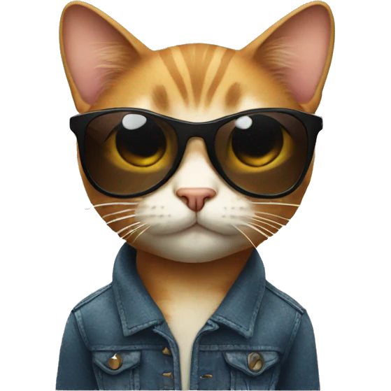 Cat with sunglasses emoji