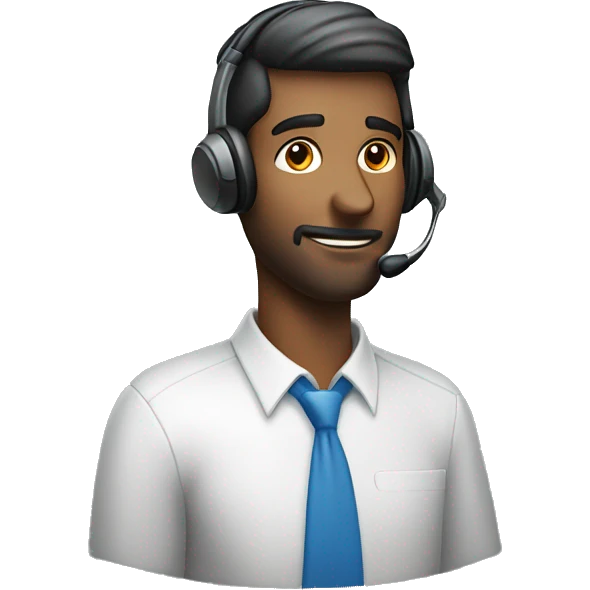call center customer support man emoji