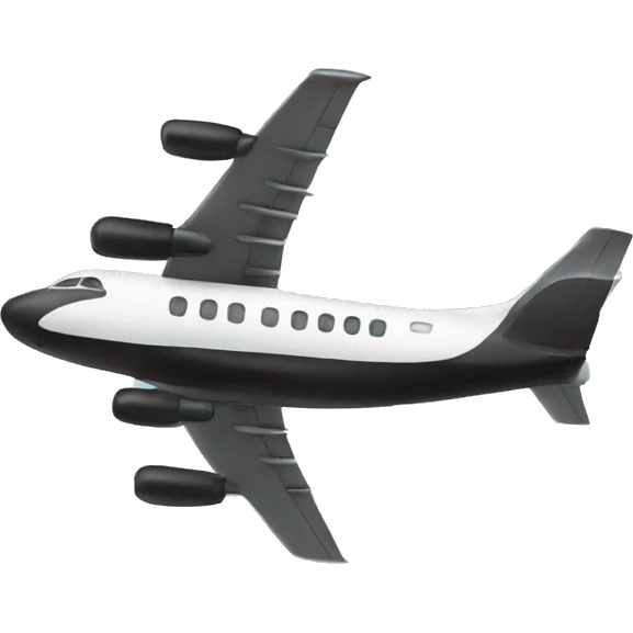 Airplane with black people emoji
