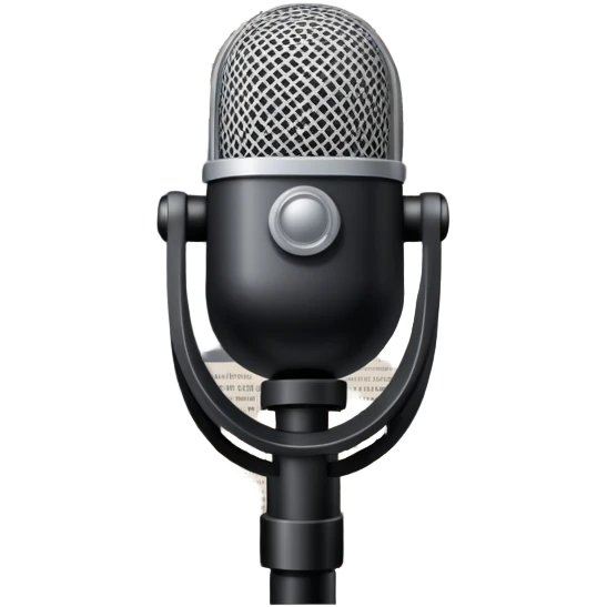 An icon featuring a microphone, a newspaper, a professional camera Nikon D5, representing journalism and mass media. The design includes headlines and imagery, symbolizing the spread of news and information. Transparent background highlights the power of communication and media. emoji