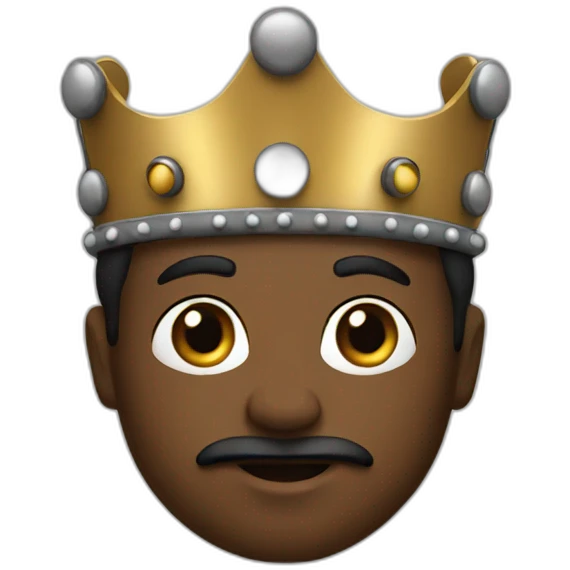 King with black emoji