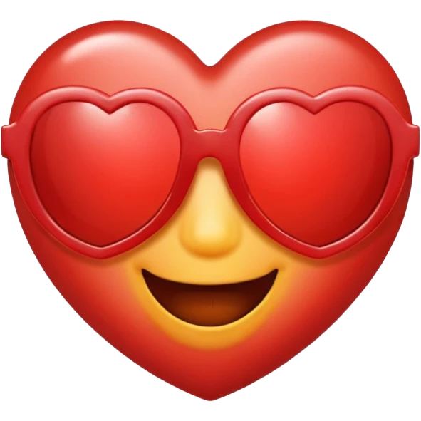 серце в окулярах веселе emoji