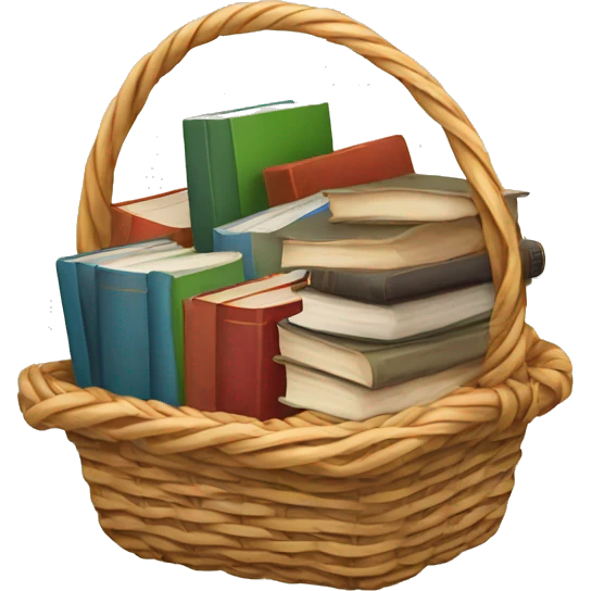 basket with books inside  emoji