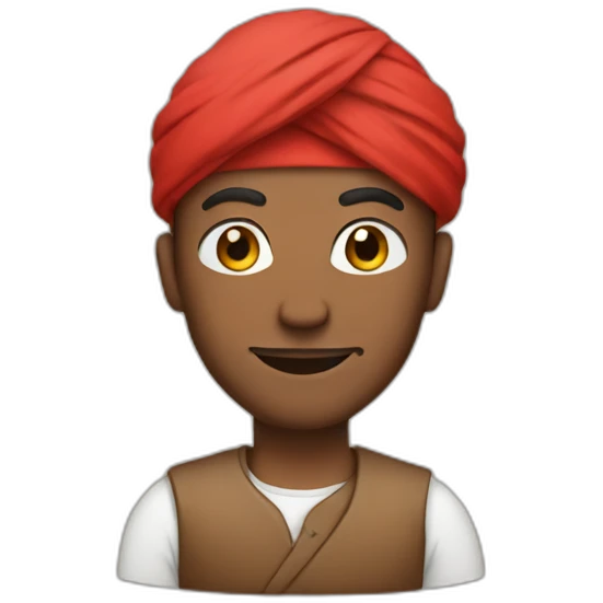 Man in turban and red shirt emoji