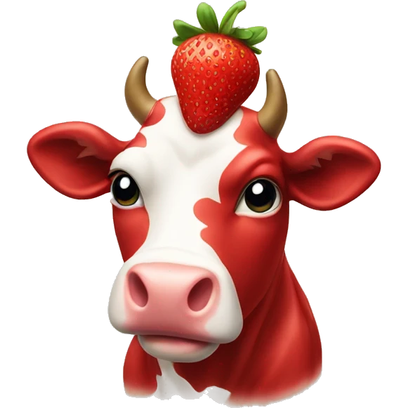 strawberry cow emoji