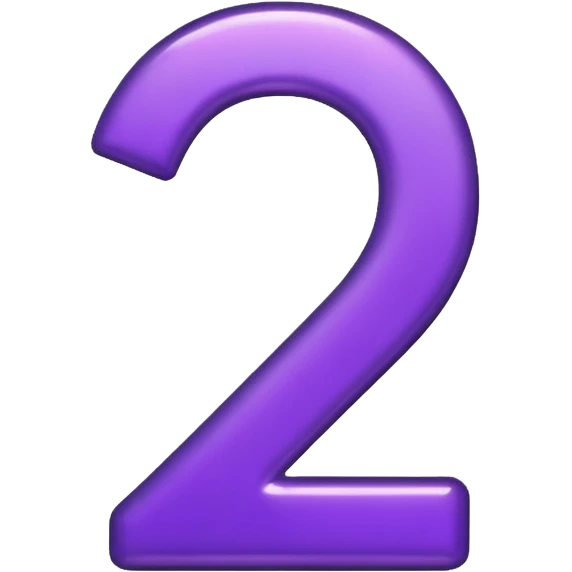 number 2 black and purple emoji