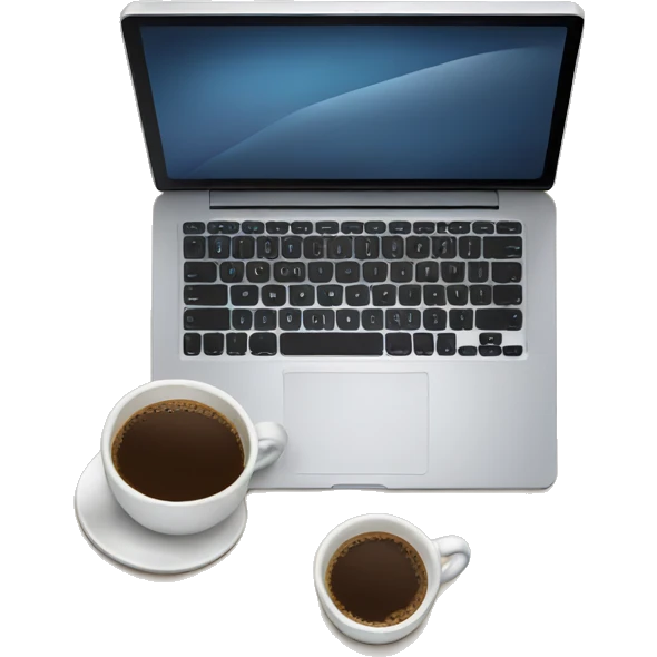 Laptop and coffee emoji