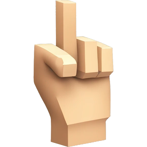 finger pointing minecraft emoji