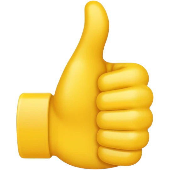 thumbs up emoji, positive and bold emoji