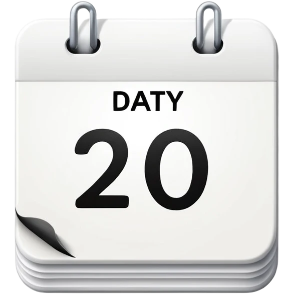 white date calendar with number 29 emoji