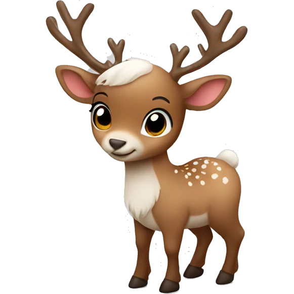 Cute baby reindeer emoji