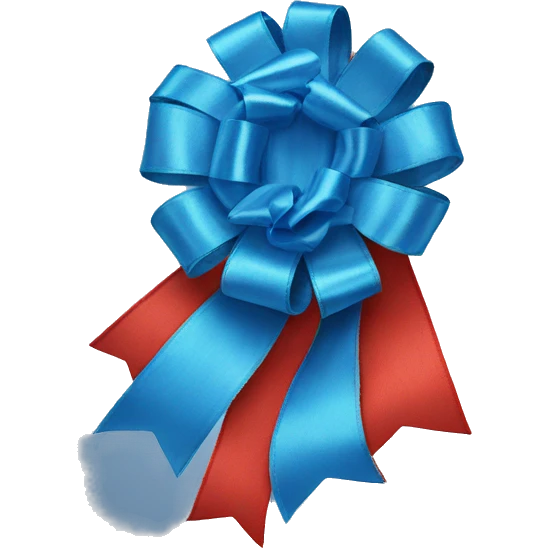 blue ribbon emoji