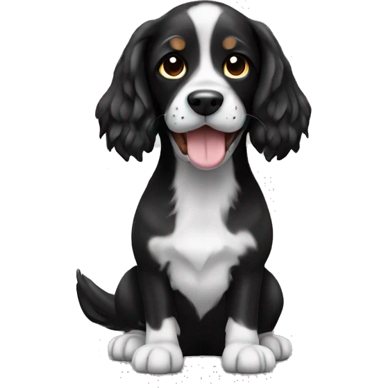 Dog cocker black emoji