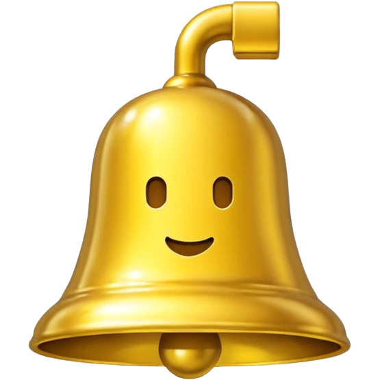 yellow YouTube bell icon emoji