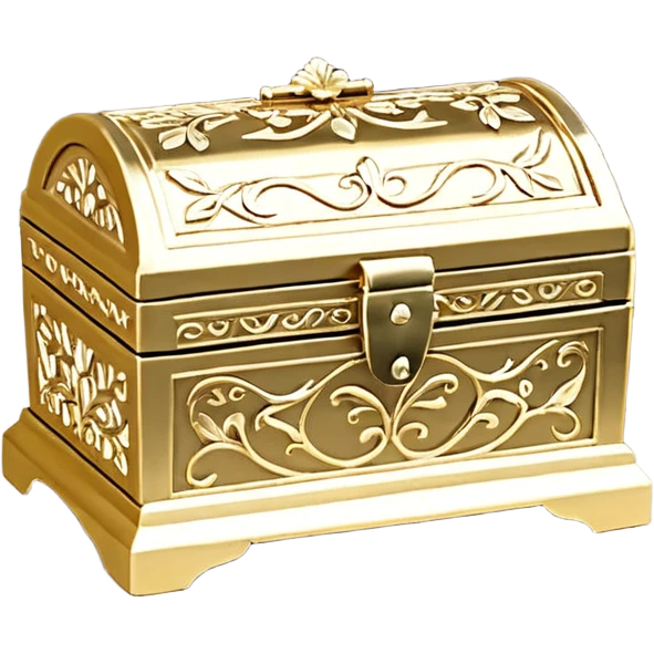  драгоценная шкатулка овальная для украшений золотая emoji