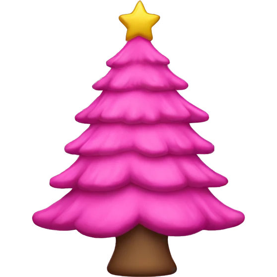 Pink Christmas tree  emoji