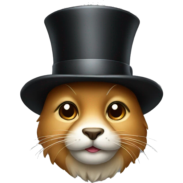 animals with tophat emoji