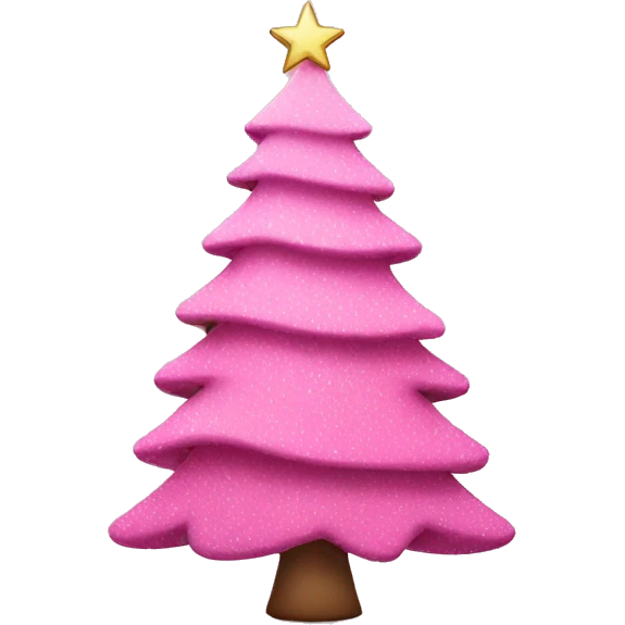 Pink Christmas tree emoji
