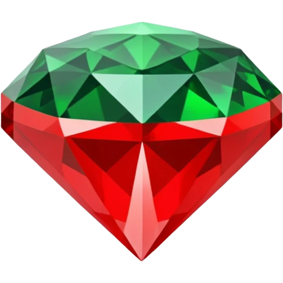generate a green and a red diamond geometrical form emoji