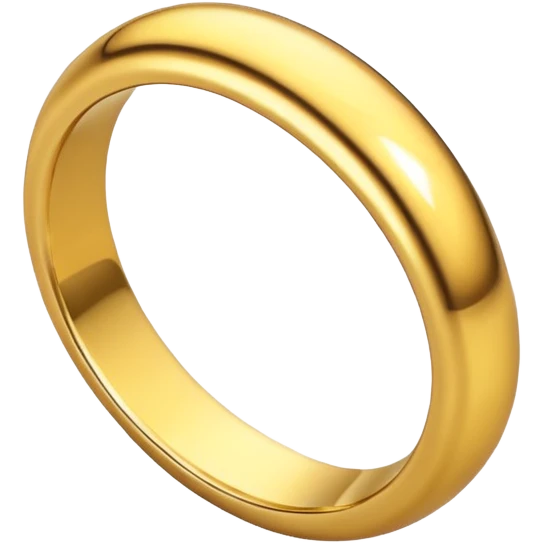 Anneau doré simple emoji