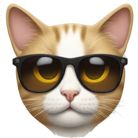 Cat with sunglasses emoji