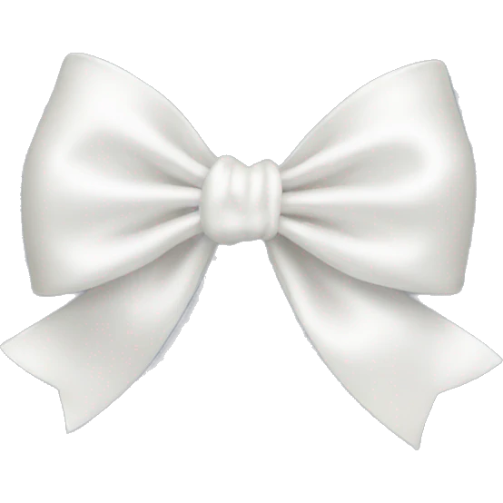 white satin bow emoji