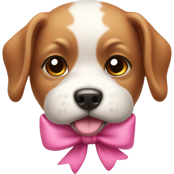 dog with pink bow emoji