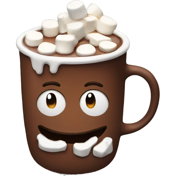 Hot chocolate with marshmallows  emoji